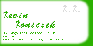 kevin konicsek business card